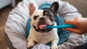 Toothbrush and Toothpaste for French Bulldogs