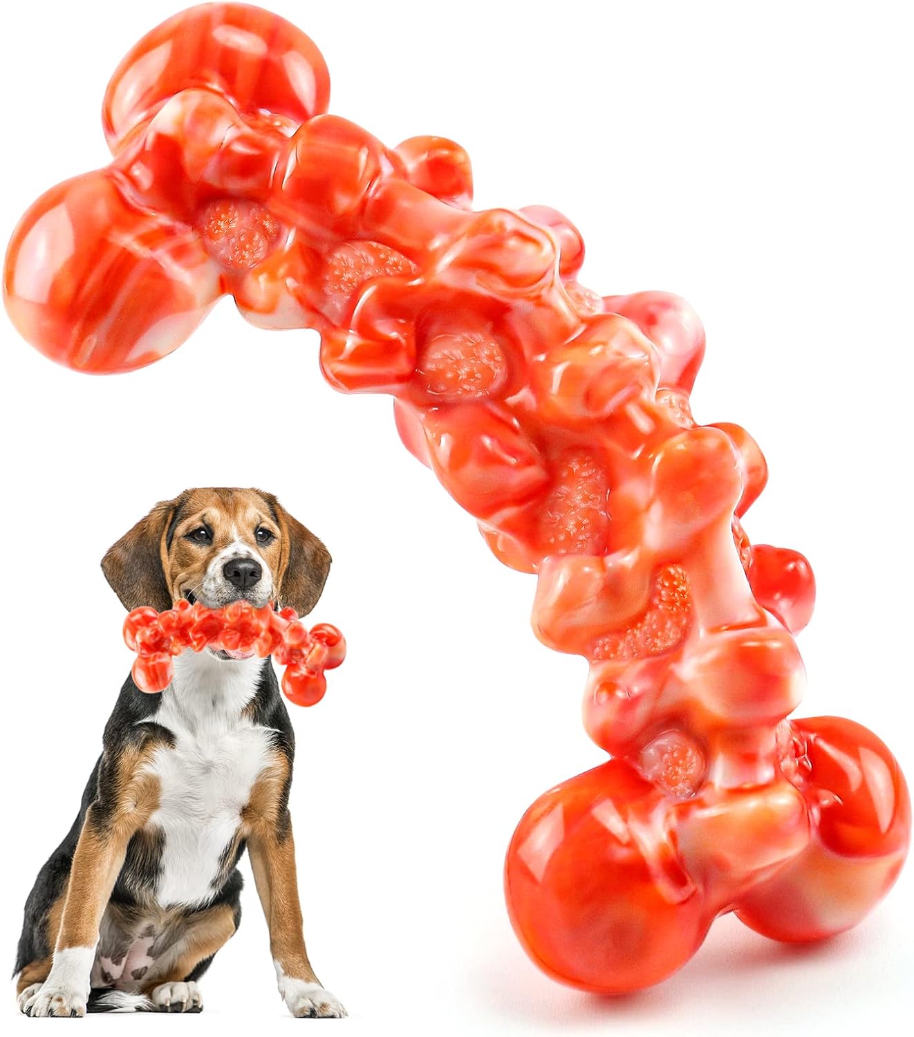 Dog Toys for Aggressive Chewers: Chew Toys for Training and Cleaning - Dog Toys for Large Dogs - Indestructible Dog Toy to Keep Them Busy