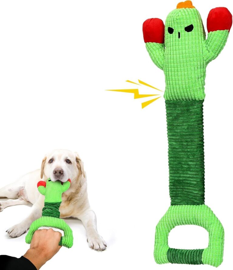 IOKHEIRA Dog Toys for Aggressive Chewers-Dog Toys for Large Dogs, Tough Durable Indestructible Dog Toys, Big Dog Chew Toys and Large Breeds (Large, Cactus)