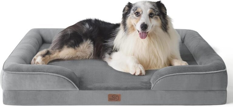 Bedsure Orthopedic Dog Bed for Extra Large Dogs - XL Washable Dog Sofa Beds Large, Supportive Foam Pet Couch Bed with Removable Washable Cover, Waterproof Lining and Nonskid Bottom, Grey