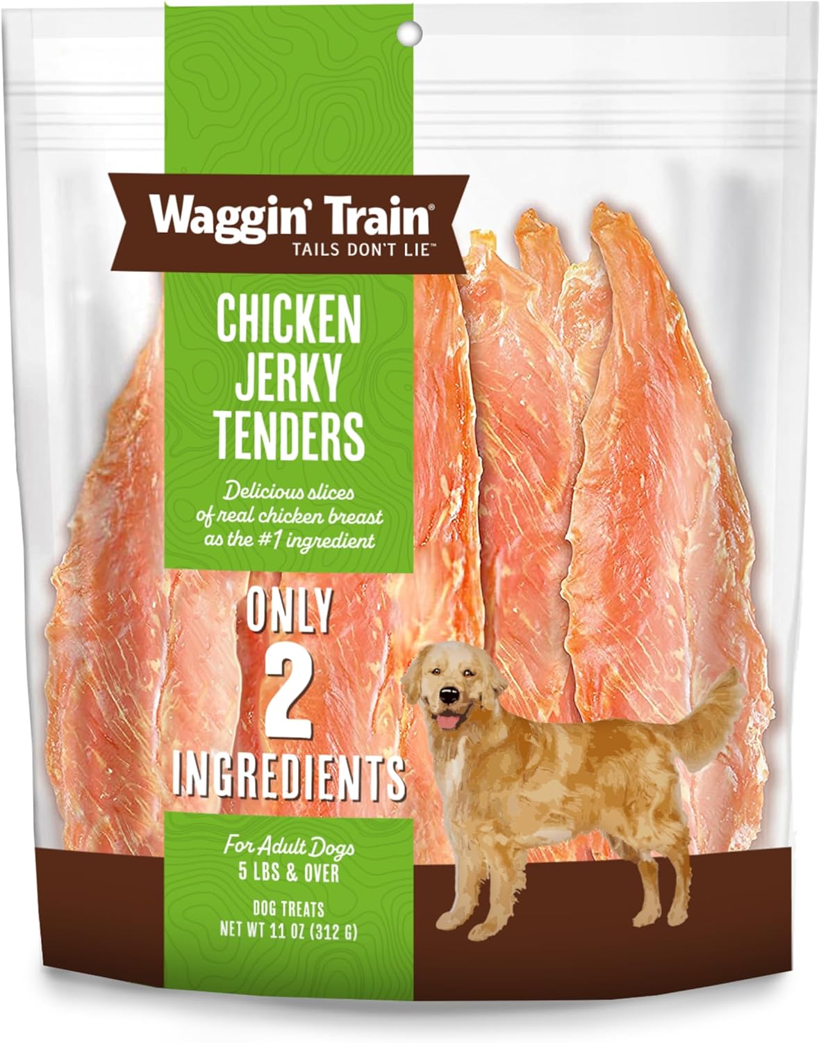 Waggin' Train Limited Ingredient, Grain Free Dog Treat, Chicken Jerky Tenders - 11 oz. Pouch