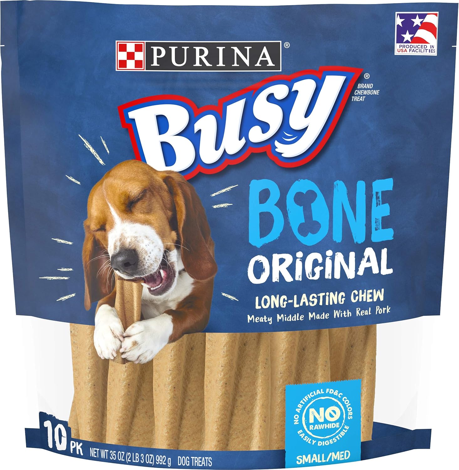 Purina Busy Made in USA Facilities Small/Medium Dog Bones, Original - 10 ct. Pouch